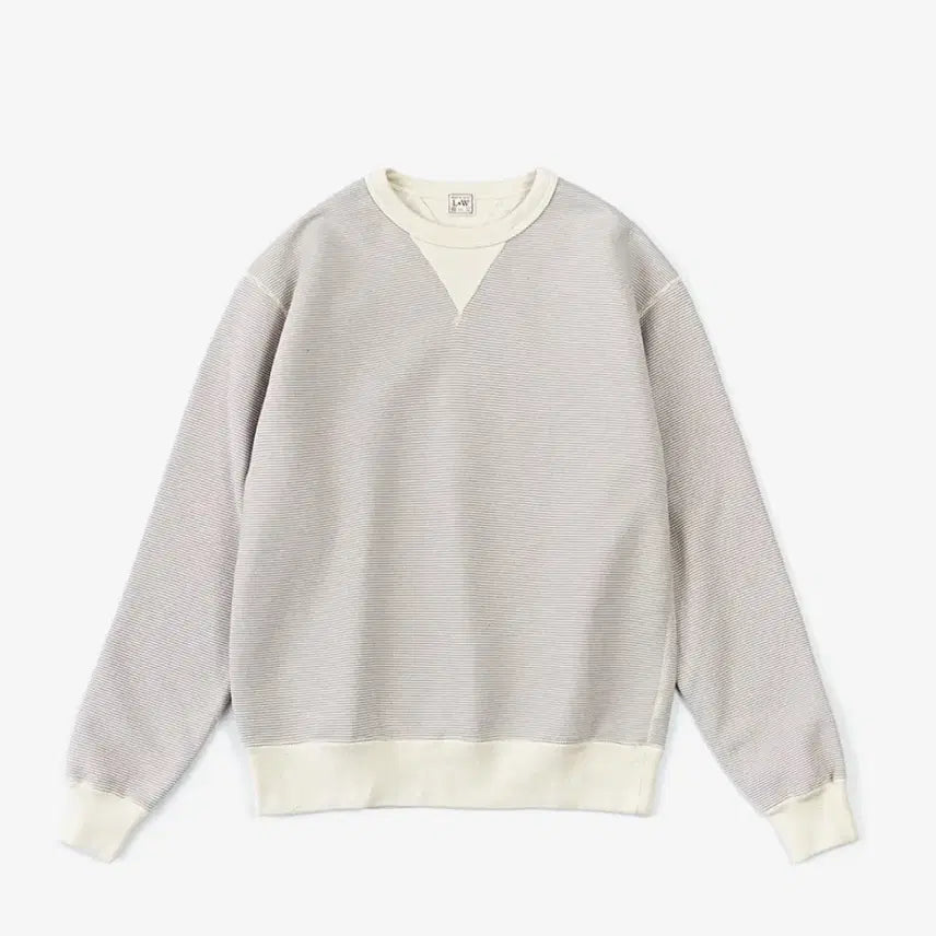 [BUNJANG] Loop & Weft Grey Pin Border Sweatshirt / 루프앤웨프트 그레이핀보더 스웻셔츠 L(100)