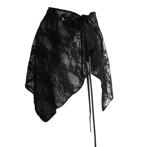[BUNJANG] Black Layered Wrap Skirt / 블랙 레이어드 랩스커트(새상품)