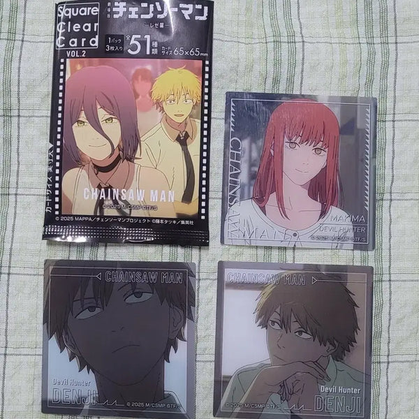 [BUNJANG] Chainsaw Man Clear Card Set / 체인소맨 클리어 카드 마키마 덴지 3종