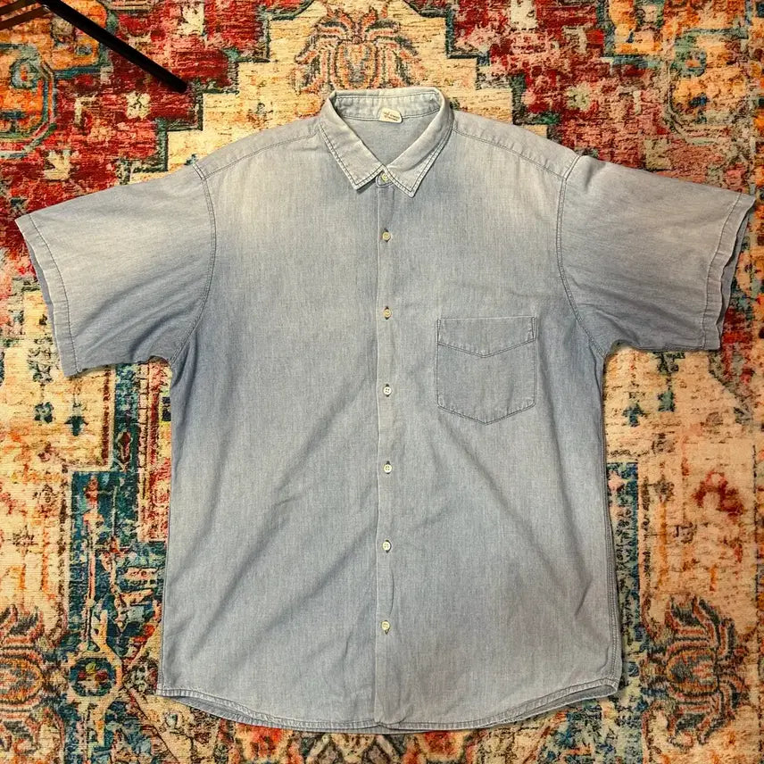 [BUNJANG] Levi's 90s Chambray Short Sleeve Shirt / [XL] 90s 리바이스 포켓 샴브레이 반팔 셔츠