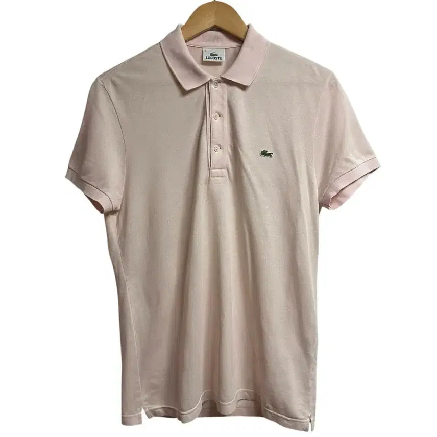 [BUNJANG] Lacoste PK Collar Short Sleeve T-Shirt Pink M (95) / 라코스테 PK 카라 반팔티 핑크 M(95)