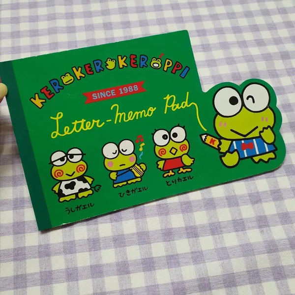 [BUNJANG] 1994 Sanrio Keroppi Memo Pad / 94년 고전 케로피 메모 패드 편지지 노트 산리오 케로케로