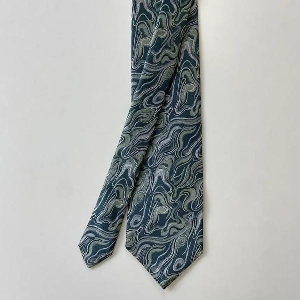 [BUNJANG] Saint Laurent 100% Silk Necktie - 9.1cm Width / 입생로랑(YSL) 명품 정품 넥타이