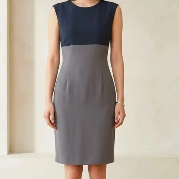 [BUNJANG] KUHO Two-Tone Color-Block Dress Size 55 / 구호 투톤 배색 원피스 55