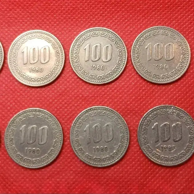 [BUNJANG] 1980 100 Won Coin Bundle Set (10 pieces) / 1980년 100원 동전 10개 일괄
