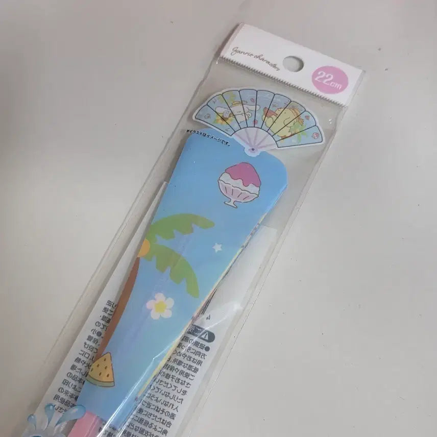 [BUNJANG] Sanrio Characters Cinnamoroll & Pompompurin Folding Fan / 산리오 캐릭터 부채 시나모롤 폼폼푸린 폼푸