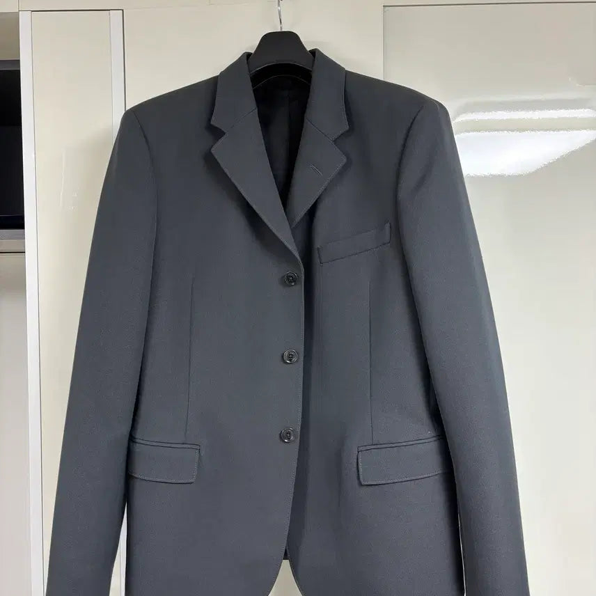 [BUNJANG] LEMAIRE Wool Blend Single-Breasted Jacket Grey / [48, 그레이] 르메르 울 블랜드 싱글 브레스티드 자켓