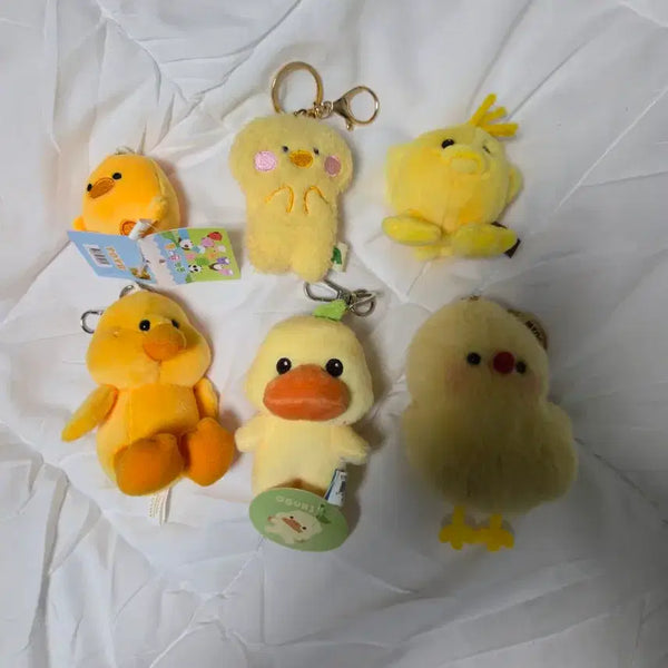 [BUNJANG] Duckling Charm Keychain Bag Charm Toy Bundle / 병아리 인형 오리 키링 열쇠고리 장난감 일괄 가방걸이