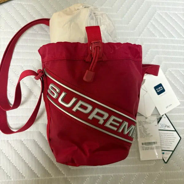 [BUNJANG] Supreme Small cinch Pouch Red 23FW / 정품)슈프림 스몰 신치 파우치 레드 - 23FW