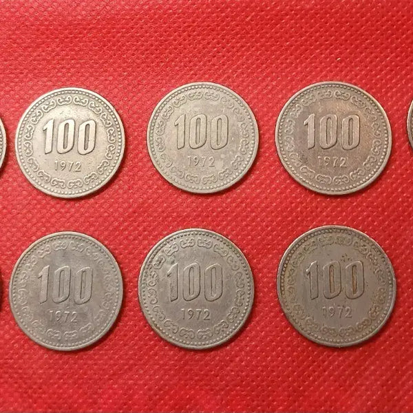 [BUNJANG] 1972 100 Won Coin Bundle (10 pcs) / 1972년 100원 동전 10개 일괄