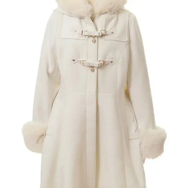 [BUNJANG] LIZLISA White Double Long Coat / 리즈리사 화이트 더블 롱코트 판매 하트비쥬마즈숏코트디마럽로지타지뢰계