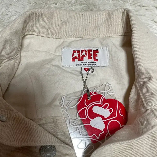 [BUNJANG] APEE Baby Denim Jacket Ivory / APEE 데님자켓 아이보리