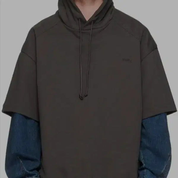 [BUNJANG] Juun.J Denim Layered Hoodie M / 준지 데님 레이어드 후드 M