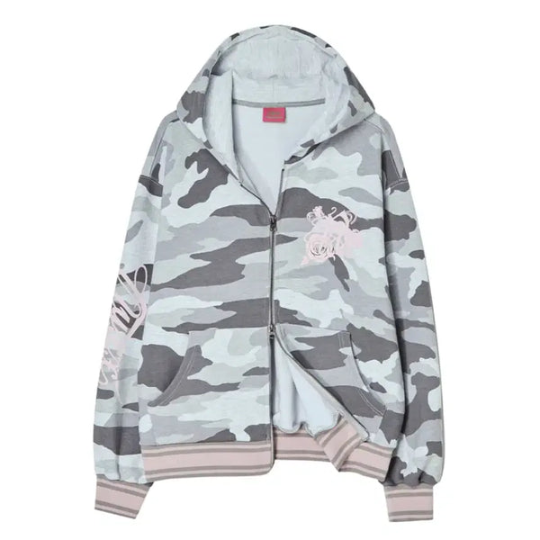 [BUNJANG] NYX Camo Hooded Zip-Up Jacket / 엔와이엑스엑스 카모 후드 집업 무신사 카모 집업
