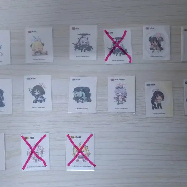 [BUNJANG] Blue Archive Stickers - Series 1 / 블루 아카이브 띠부씰 1차 (개별/일괄)