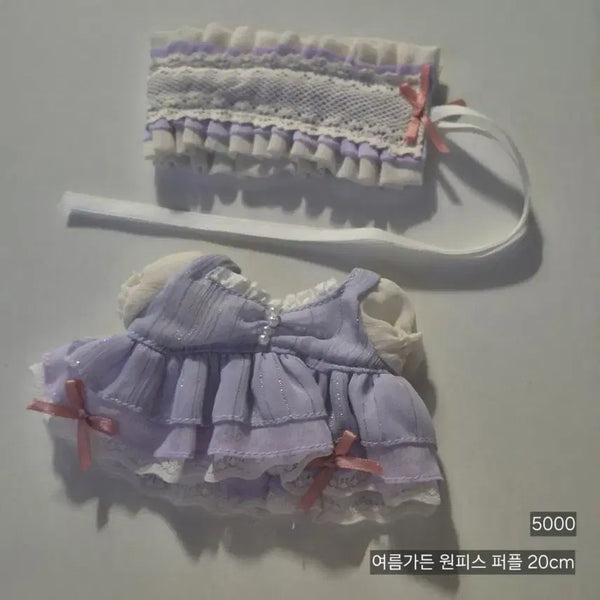 [BUNJANG] 20cm Doll Summer Garden Dress - Purple / (신발O) 20cm 인형옷 여름가든 원피스 - 퍼플