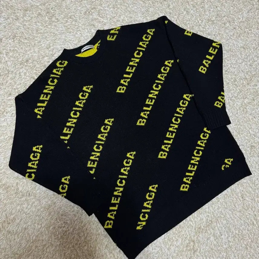 [BUNJANG] Balenciaga Multi Logo Knit Black / 발렌시아가 멀티 로고 니트 블랙
