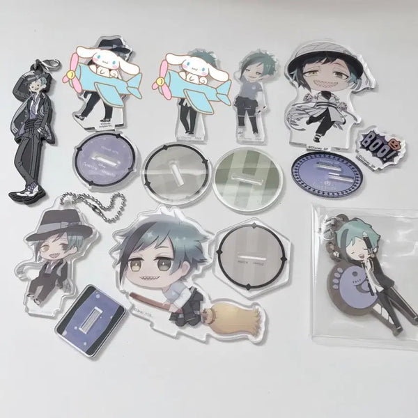 [BUNJANG] Twisted Wonderland Floyd Leech Acrylic Stand & Rubber Strap Bundle Set / 트위스티드 원더랜드 트위스테 플로이드 리치 아크릴 스탠드 러버스트랩 일괄