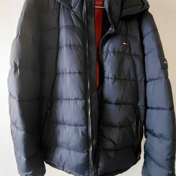 [BUNJANG] Tommy Hilfiger Navy Hooded Padded Jacket / 타미힐피거 네이비 후드 패딩 자켓