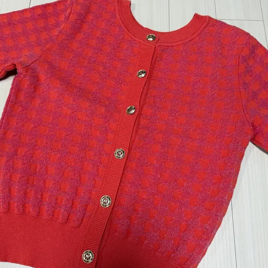 [BUNJANG] MICHAA Short Sleeve Cardigan Coral Size 55 / 미샤 여름가디건 55