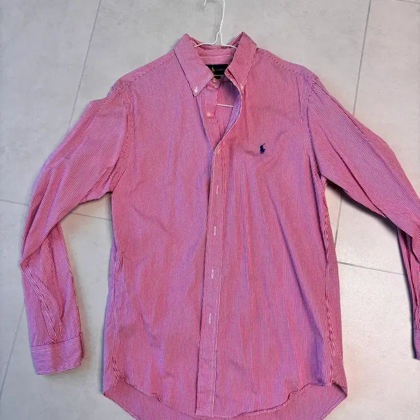[BUNJANG] Polo Ralph Lauren Striped Shirt Pink M / 폴로 랄프로렌 스트라이프 셔츠 핑크 m