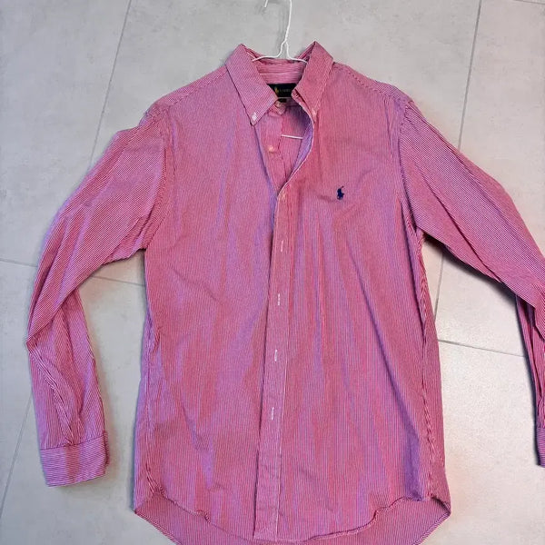 [BUNJANG] Polo Ralph Lauren Striped Shirt Pink M / 폴로 랄프로렌 스트라이프 셔츠 핑크 m