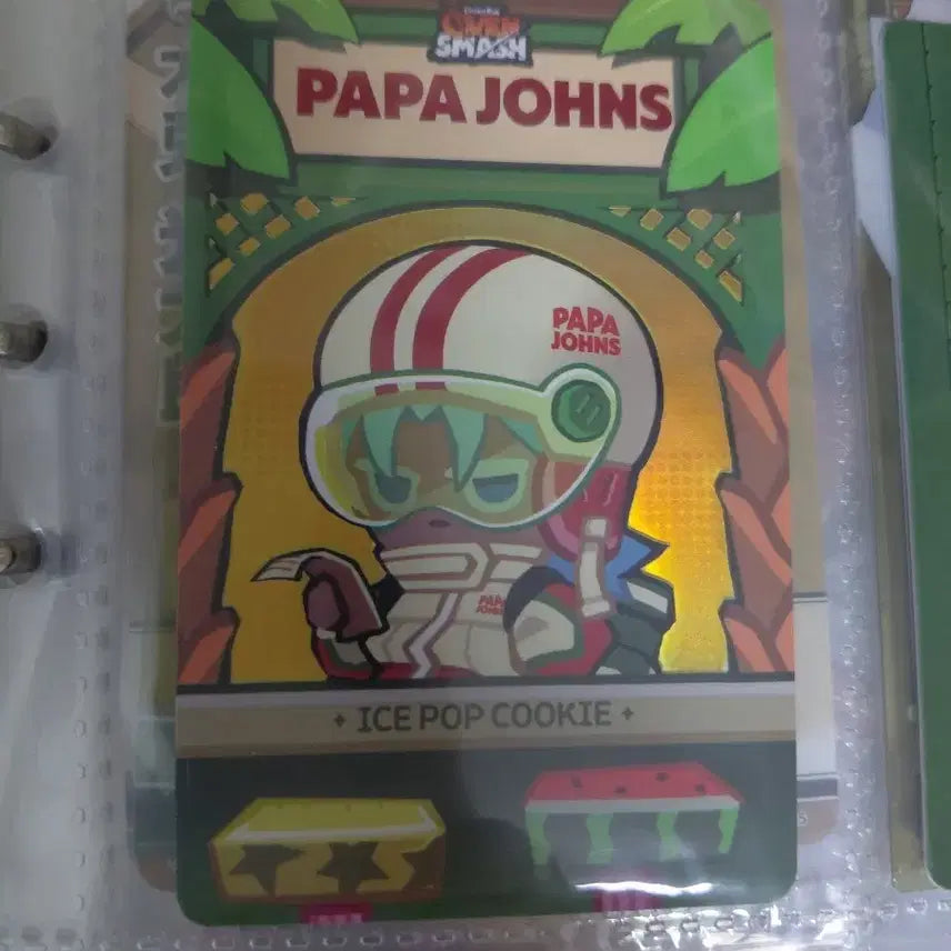 [BUNJANG] Cookie Run Oven Smash Ice Pop Cookie Papajohns Photocard / 쿠키런 오븐스매쉬 아이스팝맛 쿠키 파파존스 포토카드 쿠킹덤
