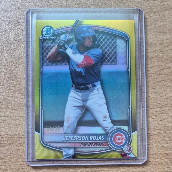 [BUNJANG] MLB 2025 Bowman Draft Chicago Cubs Jefferson Rojas 75-Limited Yellow Refractor / MLB 2025 바우만 드래프트 시카고컵스 제퍼슨 로하스 75한정 옐로우