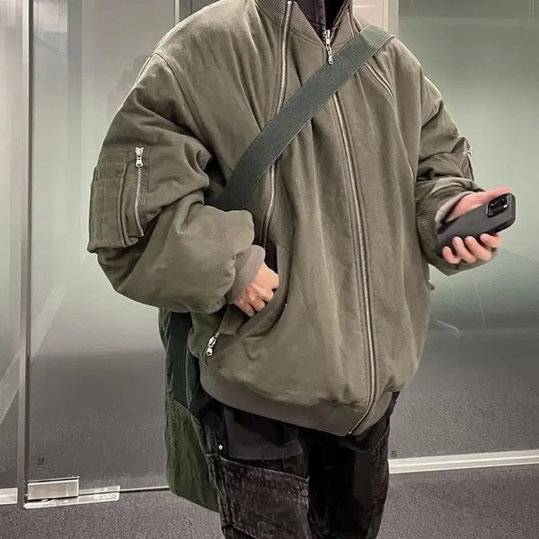 [BUNJANG] Archive Moleskin Bomber Jacket / [2] 파아카이브 몰스킨 봄버