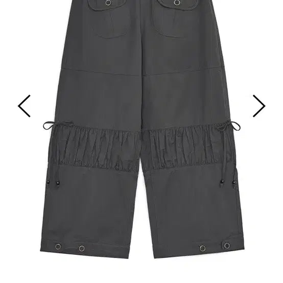 [BUNJANG] Hug Your Skin Shirring Flap Pants Charcoal / [M]허그유어스킨 셔링 플랩 팬츠 차콜