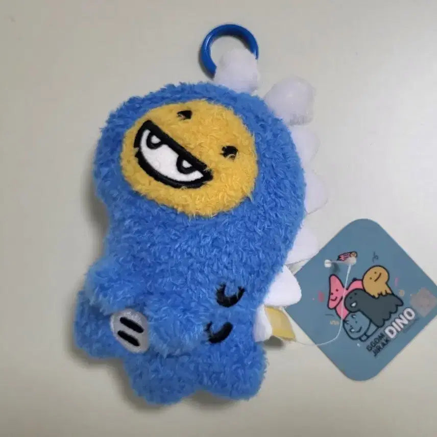 [BUNJANG] Ggomjirak Dinosaur Dino Doll Keychain Blue / 꼼지락 공룡 다이노 인형 키링 블루