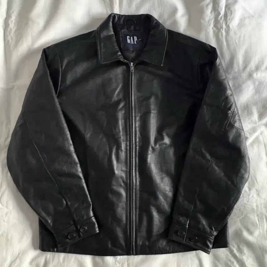 [BUNJANG] Old Gap Single Zip Leather Jacket L / [L] 올드갭 싱글 집업 레더 자켓