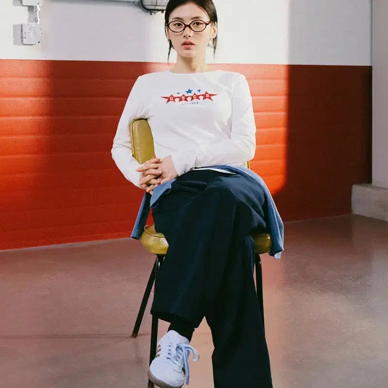 [BUNJANG] Discus Athletic Women's Curved Chino Pants Navy / 새상품) 디스커스애슬레틱 우먼즈 커브드 치노 팬츠 네이비