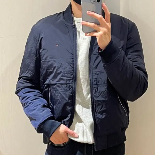 [BUNJANG] Tommy Hilfiger Men's Reversible Bomber Jacket / (S) 타미힐피거 남성 리버서블 봄버 자켓