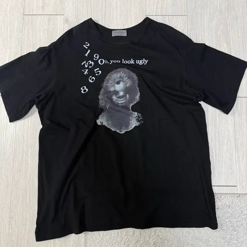 [BUNJANG] Yohji Yamamoto Pour Homme Printed Short Sleeve T-Shirt / (3)요지 야마모토 뿌르 옴므 프린팅 반팔티