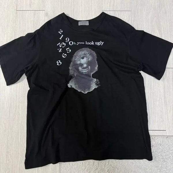 [BUNJANG] Yohji Yamamoto Pour Homme Printed Short Sleeve T-Shirt / (3)요지 야마모토 뿌르 옴므 프린팅 반팔티