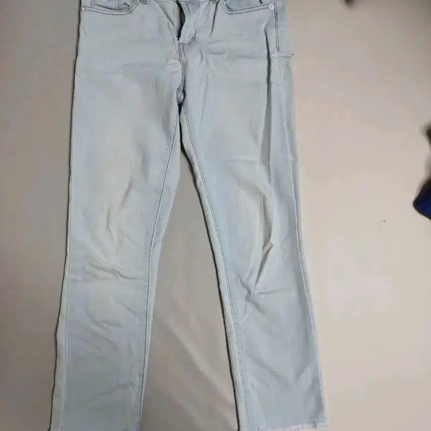 [BUNJANG] Whiskey Jean Cut-off Light Wash Stretch Denim Pants / 최종가격내림)위스키진 컷오프 아이스청 연청 스판 데님 팬츠