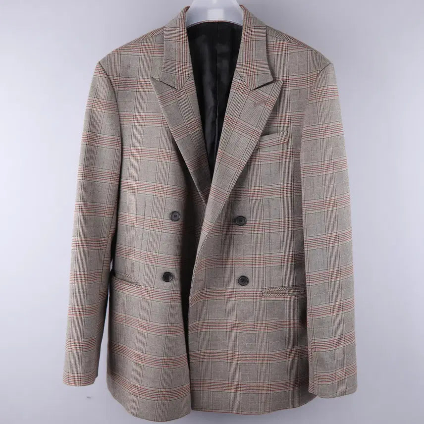 [BUNJANG] ROAD Double Blazer Jacket (M) / ROAD 체크 더블 블레이저 자켓 (M)