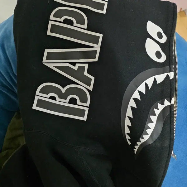 [BUNJANG] BAPE Shark Full Zip Hoodie XL Black Bounty Hunters Collaboration / 한정 베이프 샤크 후드 xl 블랙 집업 바운티 헌터스 콜라보