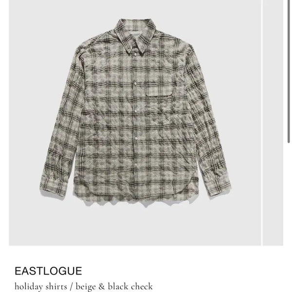 [BUNJANG] Eastlog 26ss Checkered Shirt / 이스트로그 26ss 셔츠 새상품