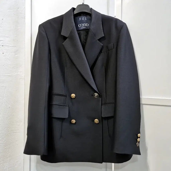 [BUNJANG] OAS2ND Double Button Blazer Jacket / 오즈세컨 더블 버튼 블레이저 자켓