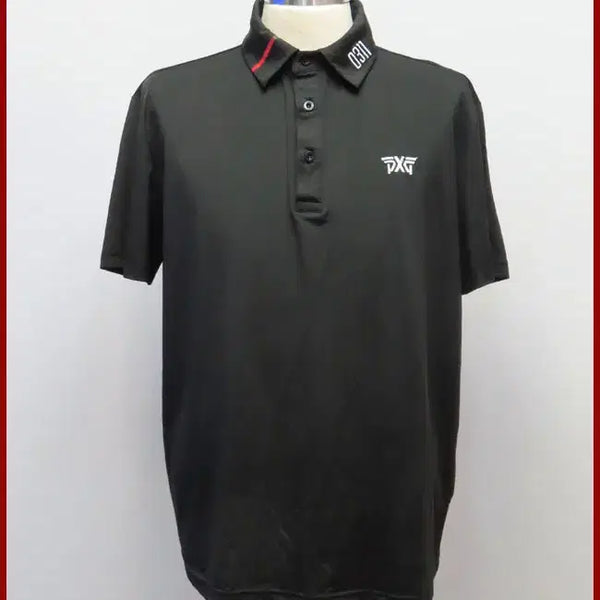 [BUNJANG] PXG Golf Black Short Sleeve Polo Shirt Size 100 / PXG골프/검정색 반팔티셔츠/100사이즈/따봉구제(A-13)