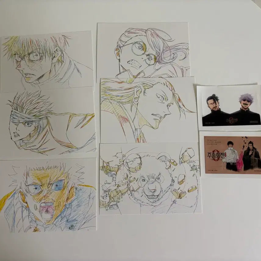 [BUNJANG] Jujutsu Kaisen Postcard & Sticker Set / 주술회전 엽서&스티커