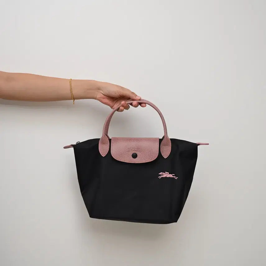 [BUNJANG] Longchamp Clutch Bag Black Nylon Calfskin Small / 롱샴 클러치백 블랙  나일론 소가죽 스몰 사이즈 여성