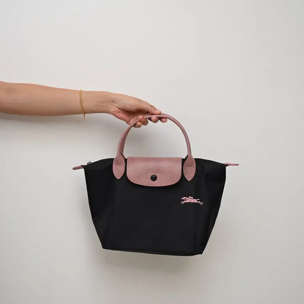 [BUNJANG] Longchamp Clutch Bag Black Nylon Calfskin Small / 롱샴 클러치백 블랙  나일론 소가죽 스몰 사이즈 여성