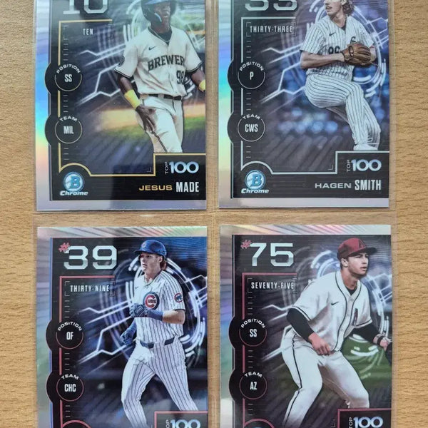 [BUNJANG] MLB 2025 Bowman Chrome Insert Cards (Jesus Made, Hagan Smith, etc.) - Lot of 4 / MLB 2025 바우만크롬 제수스 마데, 헤이건 스미스 등 인서트 4장랏