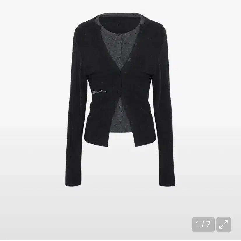 [BUNJANG] Pain Or Pleasure Black 2-Way Cardigan / 페인오어플레져 블랙 가디건