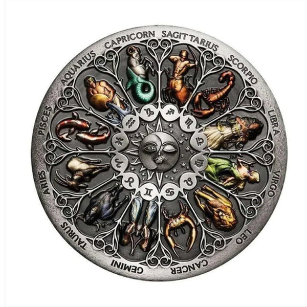 [BUNJANG] Tuvalu Zodiac Challenge Silver Coin / 아름다운 투발루 조디악 챌린지 실버코인 별자리 기념품 동전 주화
