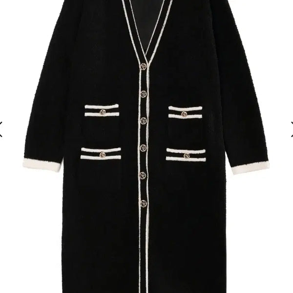 [BUNJANG] Number Project No. 513 Contrast Trim Long Cardigan / 넘버프로젝트 no.513 콘트라스트 트림 롱 가디건(각각)