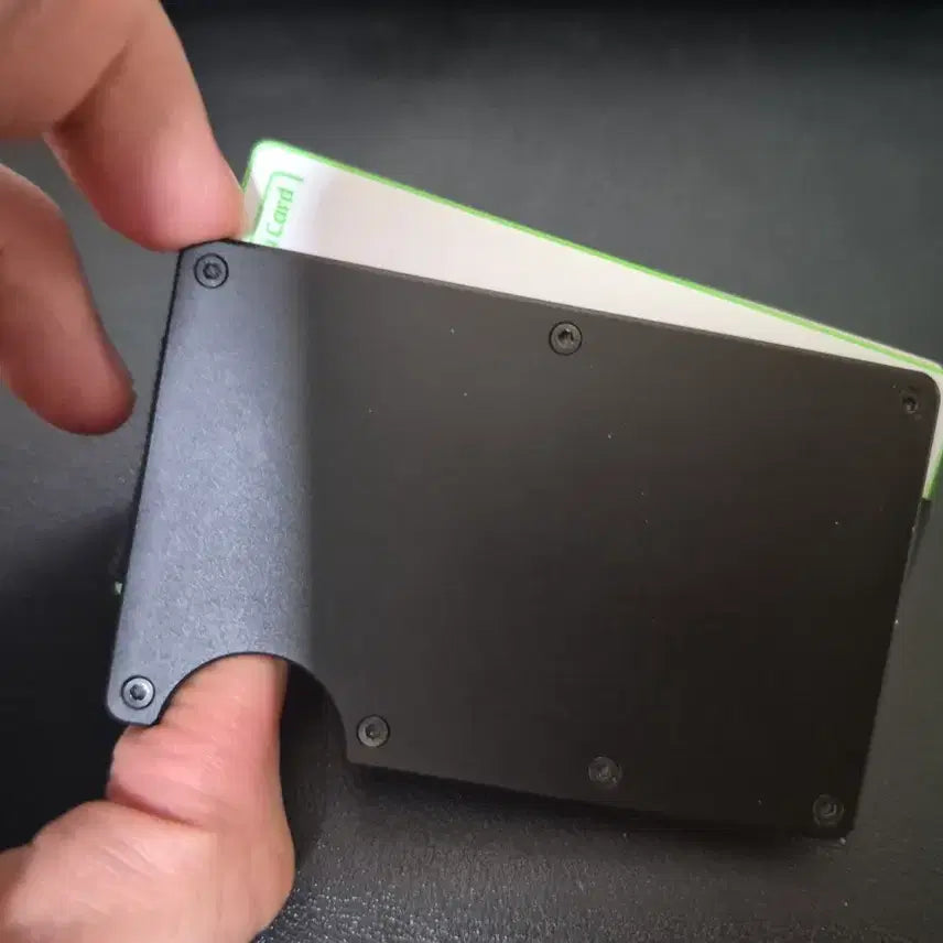 [BUNJANG] Men's Metal EDC Black Card Wallet / 남자 메탈 EDC 블랙 카드지갑 카드 딱맞는 케이스